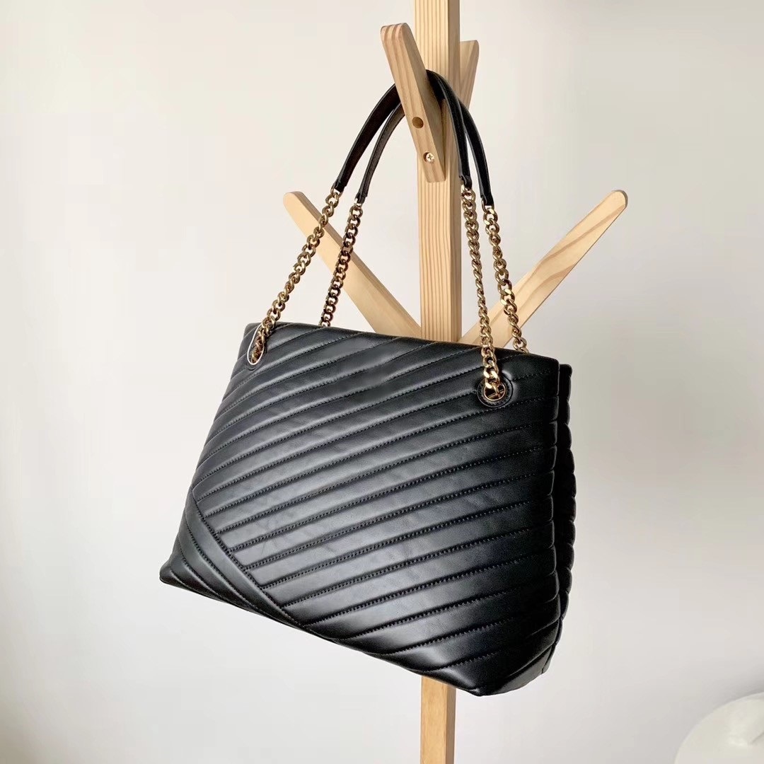 TB Kira Chevron Tote Bag handbag tote Black,Bag
